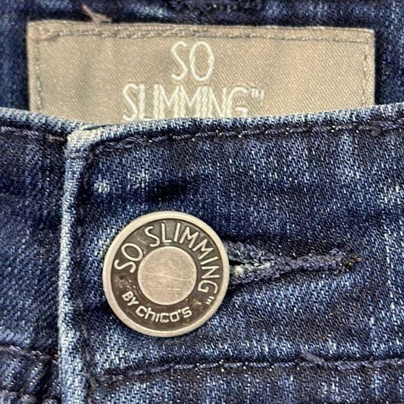 Chico's Jeans Size 0.5 (6) So-Slimming Stretch Denim Mid Rise - Picture 7 of 14